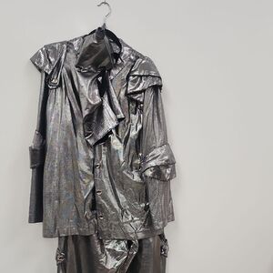 Metallic Silver Wizard of oz tin man halloween costume